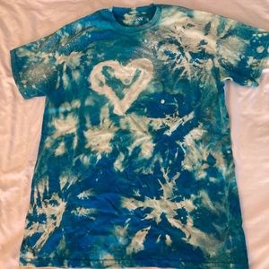 Custom Bleach Tie Dye Heart Shirt